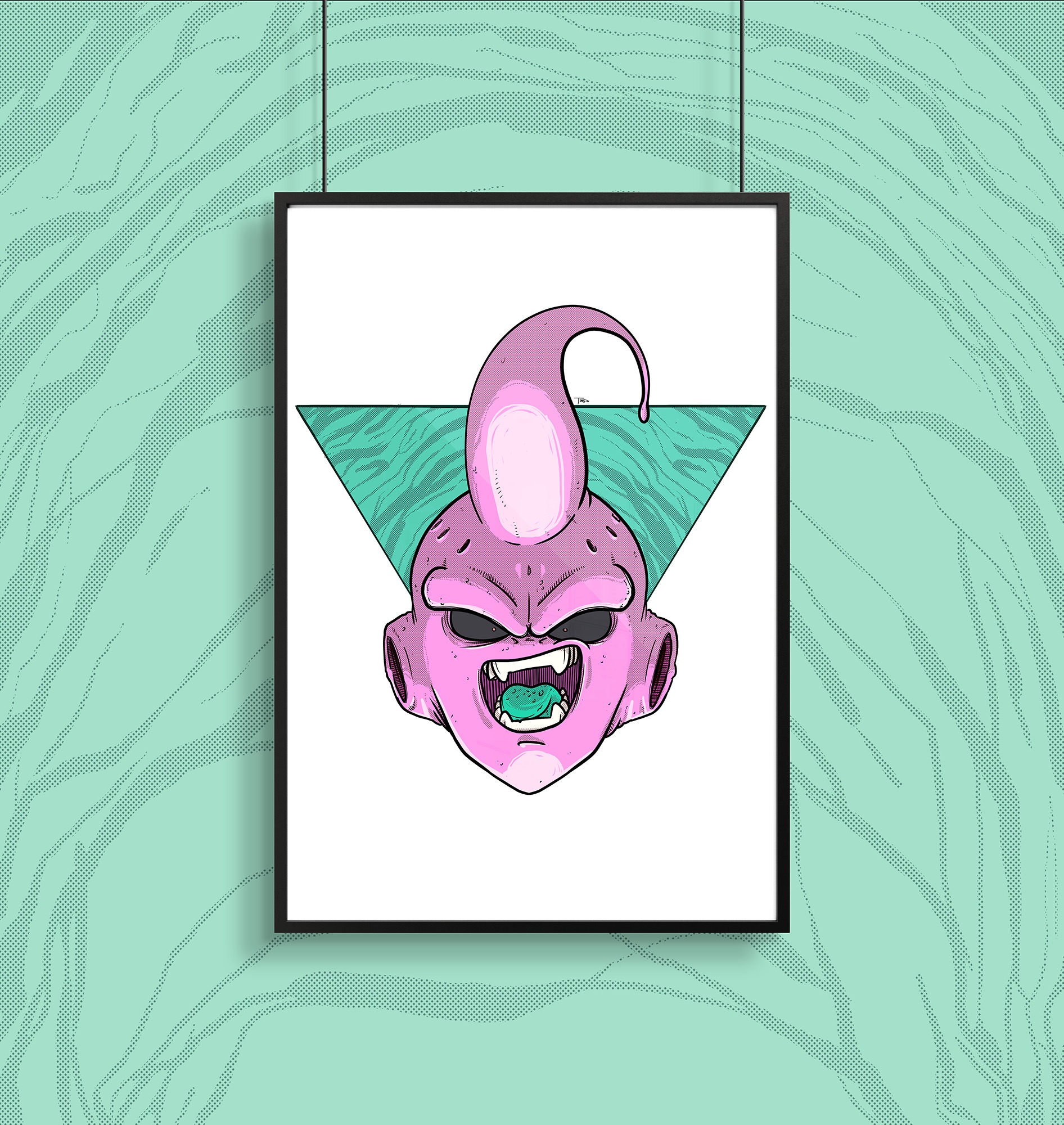 Portrait of Majin Boo (from dragon ball), D&D