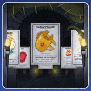 illustrated dungeons and dragons item card of bracers of strength